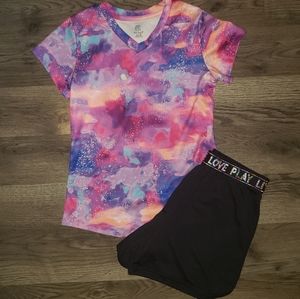 Girls 7/8 Champion Athletic Set, Galaxy/TyeDye